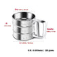 Flour Sifter Stainless Steel – Double Layer Fine Mesh Baking Sifter with One-Hand Press Crank for Cakes & Pastries
