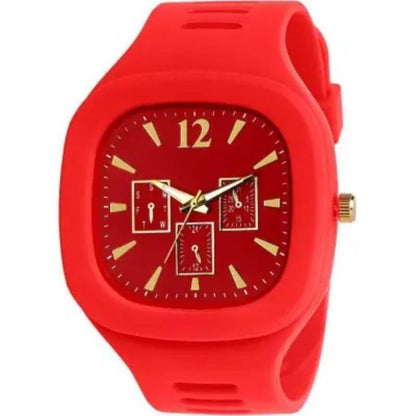 New Silicone Analogue Fashionable Wrist Watch for Men – Casual & Stylish Design (Black)
