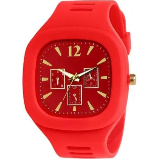 New Silicone Analogue Fashionable Wrist Watch for Men – Casual & Stylish Design (Black)