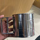 Flour Sifter Stainless Steel – Double Layer Fine Mesh Baking Sifter with One-Hand Press Crank for Cakes & Pastries