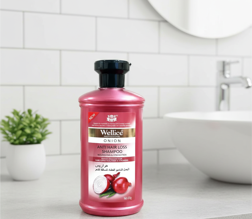 Wellice Professional Onion Anti Hair Loss Shampoo – 400g Hair Care Solution to Strengthen, Nourish & Reduce Hair Fall Naturally