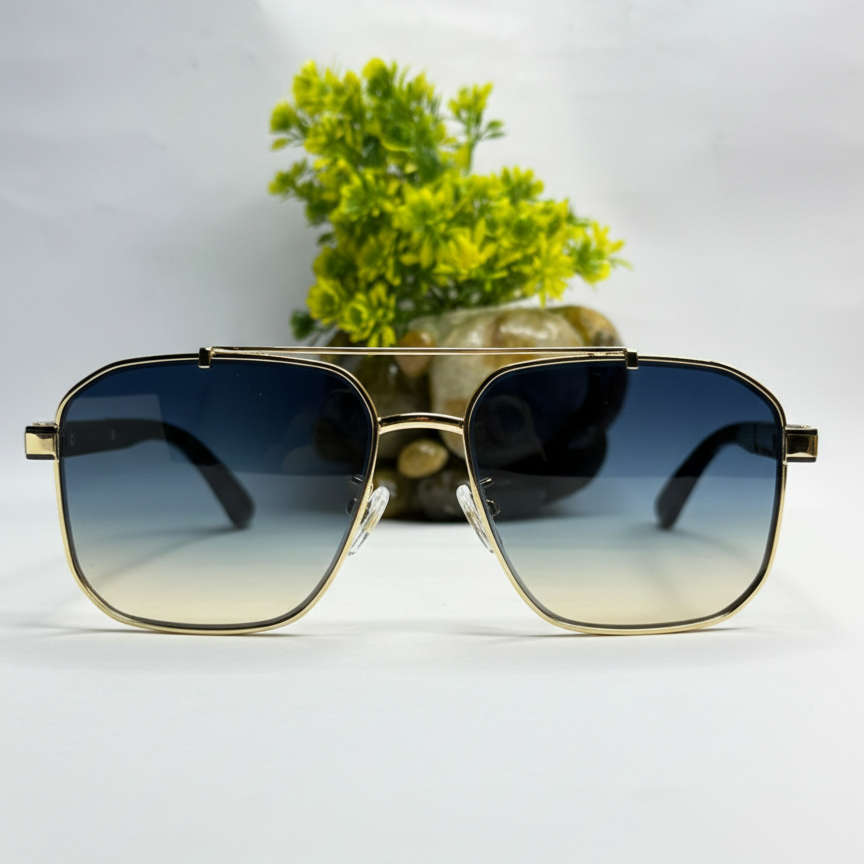 Luxury Square Black Gradient Sunglasses for Men & Women
