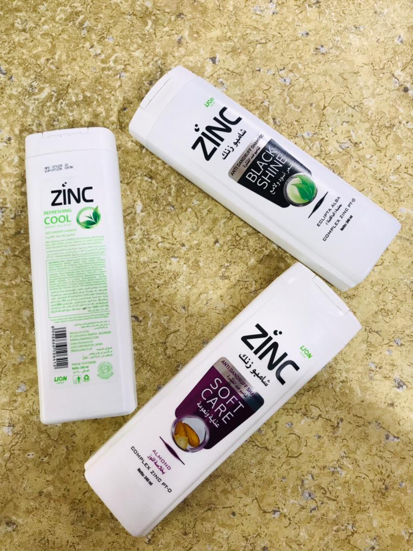 ZINC Anti-Dandruff Shampoo | For Men & Women | Complete Zinc Pro Formula | Black Shine | 340ml