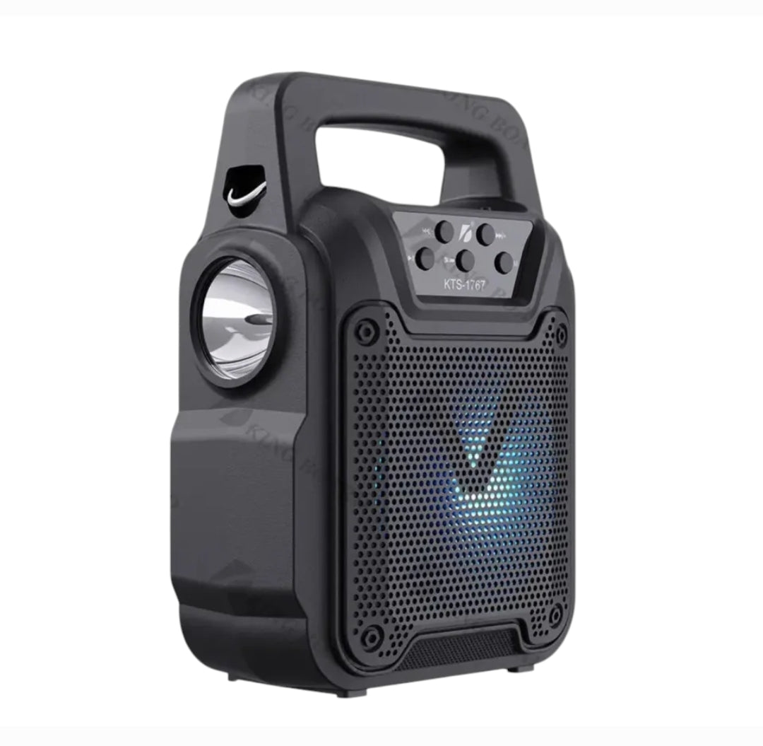 GTS‑1767 Solar Wireless Bluetooth Speaker | MP3, FM Radio, SD Card, USB | LED Flashlight Portable