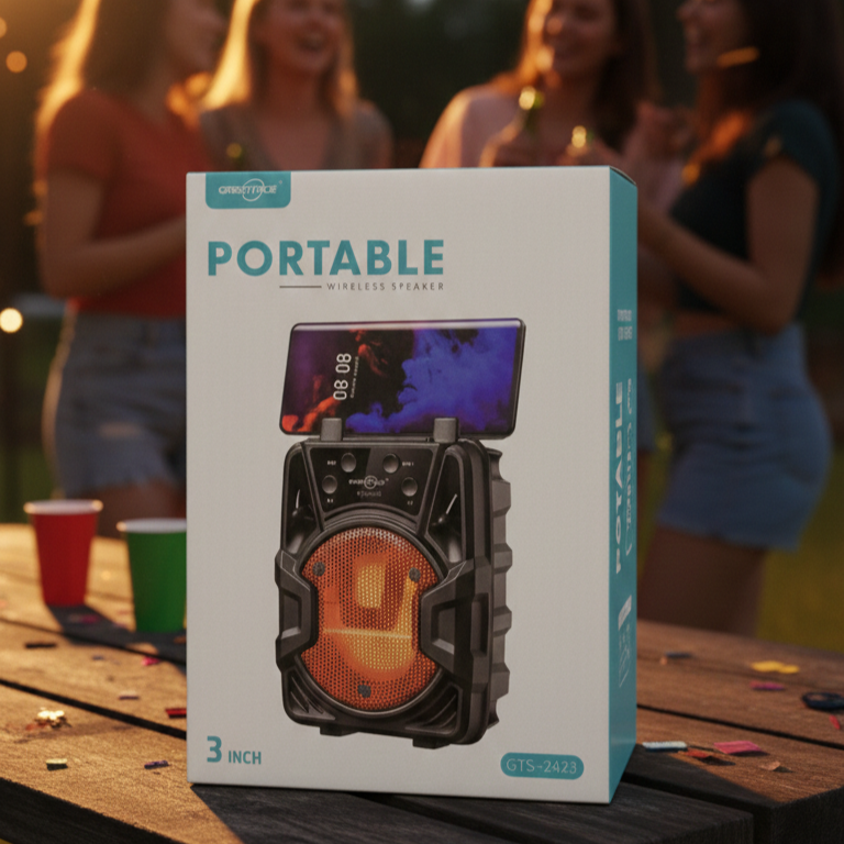 Greatnice GTS-2423 Portable Wireless Speaker With Clear Sound And Stylish Compact Design