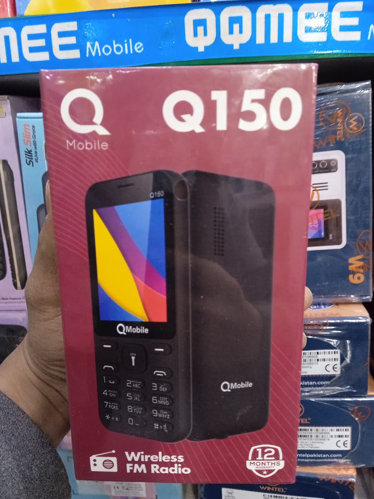 QMobile Q150 2.4 inches LED – Dual SIM PTA Approved, 1000 mAh Long Battery Life, Classic Keypad Mobile (Random Color)
