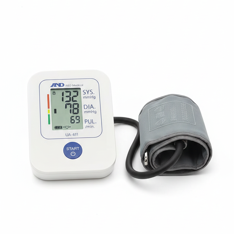 A&D Medical UA-611 Digital Blood Pressure Monitor – Automatic Upper Arm BP Machine with Large Cuff & Memory