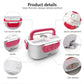 Electric Lunch Box with Stainless Steel Inner – Portable Food Heating Box (Random Color)