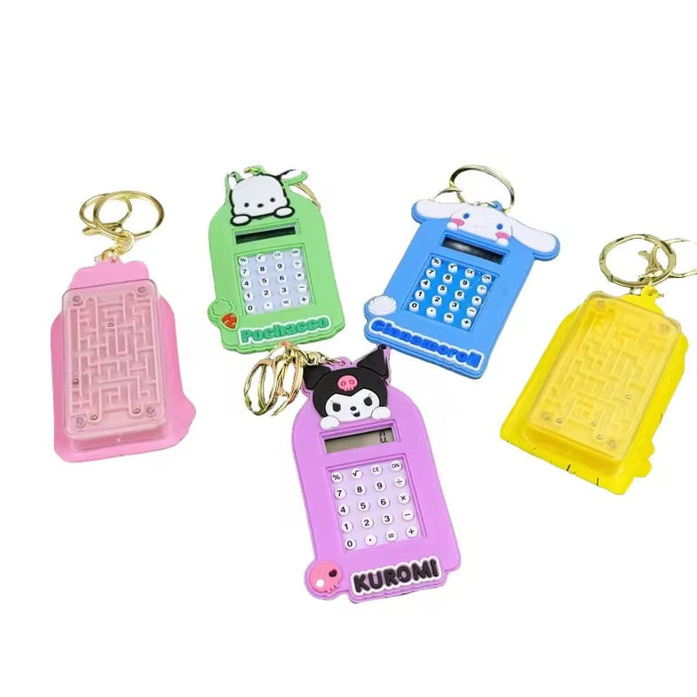 Cute Calculator Keychain | Trendy Stationery | Mini Portable | Fun Problem Solving (Random Color)