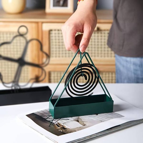 1Pc Heavy Premium Quality Powder Coated Mosquito Coil Holder Durable Stylish Safe And Long Lasting (Random Color)