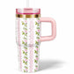 Mini Tumblers Stylish Portable Cups For Hot And Cold Drinks 14 Oz Lightweight Everyday Beverage Solution - Blue Floral
