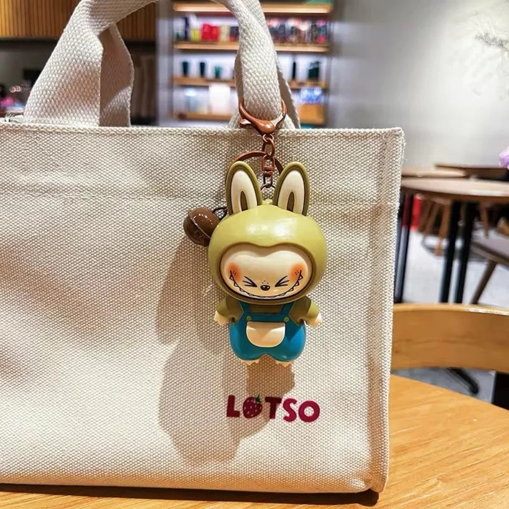 Labubu Face Changing Doll Toy | Mini Cartoon Keychain | Cute Style Decompression Toy | ( Random Color )