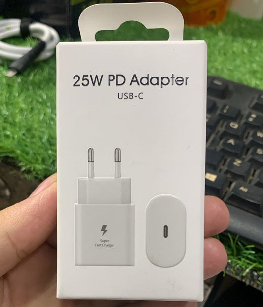 25W PD Fast Charger USB-C Adapter – Super Fast Charging Power Adapter for Smartphones, Tablets & More