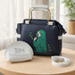 Elegant Women’s Handbag Set with Printed Design, Top Handle Tote, Crossbody Strap & Makeup Pouch