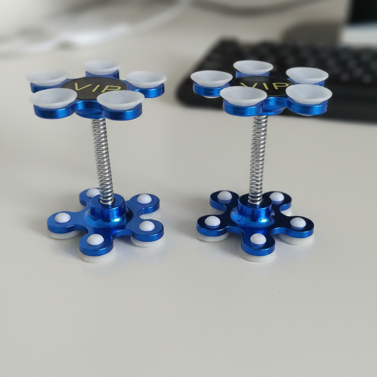 VIP Suction Cup Rotating Spinner Stand – Anti-Stress Desk Toy & Mini Phone Holder with Strong Grip Base | Pack of 2