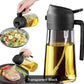 470ml Kitchen Glass Oil Sprayer Bottle | 2‑in‑1 Olive Oil Dispenser | Transparent Premium Quality ( Random Colour)