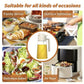 470ml Kitchen Glass Oil Sprayer Bottle | 2‑in‑1 Olive Oil Dispenser | Transparent Premium Quality ( Random Colour)