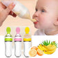 Baby Spoon Feeder | 90ml Silicone Feeding Bottle with Spoon | Infant & Toddler Food Supplement Bottle