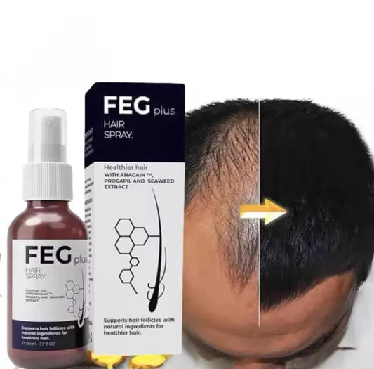 FEG Plus Hair Growth Spray Stimulate Follicles Reduce Hair Fall And Encourage Thicker Healthier Hair - 60ML