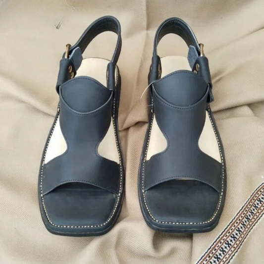 Men’s Premium Black Panjadara Chappal