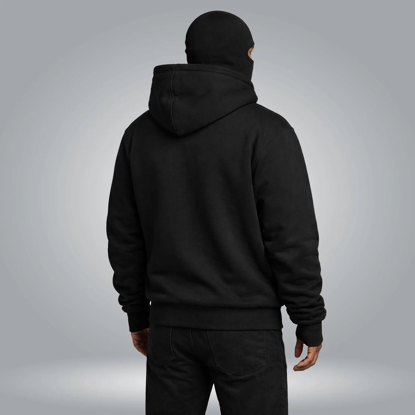 Balaclava Ninja Zipper Hoodie Jacket For Men – Comfy Fashion black L