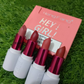 HengFang Hey Girl Mini Velvet Matte Lipstick Set | High Pigment Long-Lasting Lip Color | Pack of 4 Shades