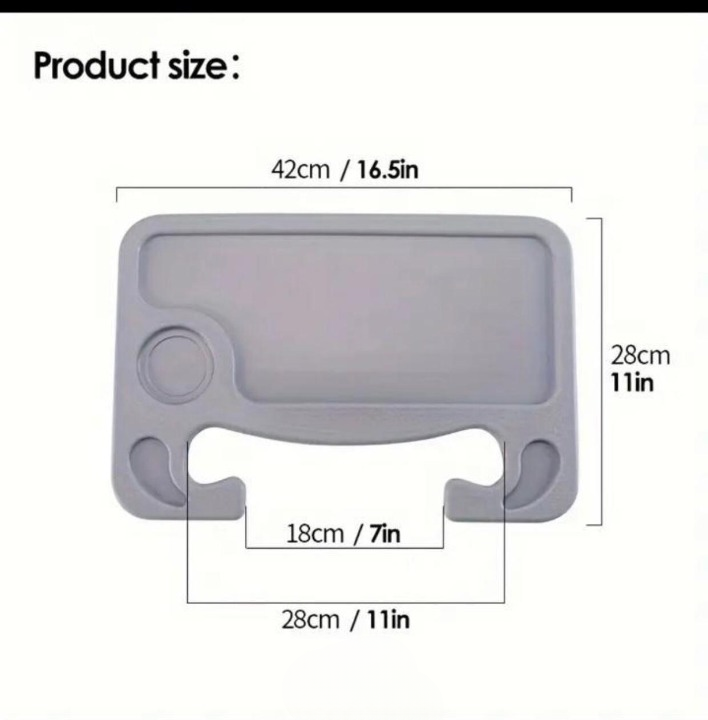 Plastic Steering Wheel Dining & Work Tray for Car – Portable Food Table & Laptop Desk for Driver & Passenger