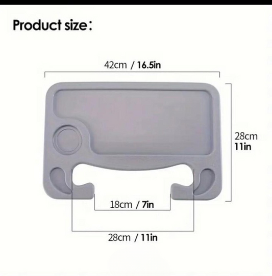 Plastic Steering Wheel Dining & Work Tray for Car – Portable Food Table & Laptop Desk for Driver & Passenger