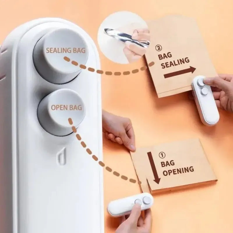 Portable Mini Sealer For Plastic Bags | Handheld Heat Sealing Machine