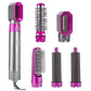 High Quality 5 In 1 Hair Styler Brush Hair Straightener Curler Blow Dryer Volumizer Negative Ionic Electric Air Wrap With Detachable Brush Heads