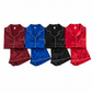 Couple Night Dress Silk Pajama Set – Short Sleeve Shirt & Shorts (4 Pcs) | SKU DC-C014 | Black