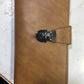 Premium Black Leather Travel Organizer Wallet with Metal Lock Closure