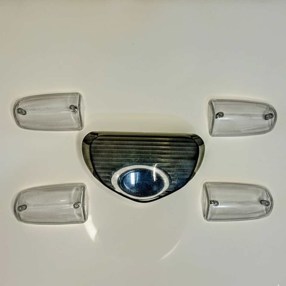 Indicator Cover & Backlight Cover for 70cc Bikes – Crystal White