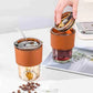 Reusable Coffee Mug with Straw – Leakproof Lid & Heat-Resistant PU Leather Sleeve for Hot & Cold Drinks (300ml)