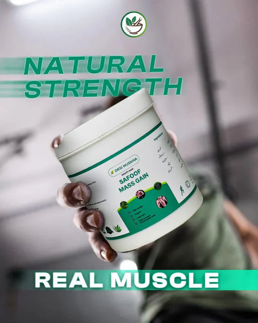 Safoof Mass Gain Herbal Weight Gain Powder Natural Body Mass Support Formula