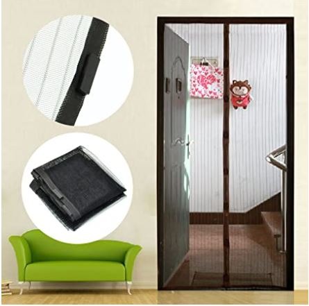 Premium Quality Mosquito Magic Mesh Set With 20 Wood Tacks 12 Hocks And 2 Mesh Panels 83x19.5 Inches