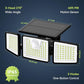 daphino 2500LM Solar Lights Outdoor with Motion Sensor,3 Head 270° Wide Angle Street Area Lights, IP65 Waterproof Security Lighting with 3 Modes(Non-Remote,2 Pcs)