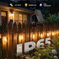 Brightown 52FT Solar String Lights Outdoor Waterproof, Patio Lights with Remote & Timer, USB/Solar Powered Dimmable Outdoor Lights, 15+1 LED Bulbs for Backyard Garden Camping Party - 26Hrs Runtime