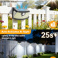 Aootek New Solar Motion Sensor Lights 120 LEDs with Lights Reflector,270° Wide Angle, IP65 Waterproof, Step Lights for Front Door, Yard, Garage, Deck (Black, Daylight White, 6-Pack)