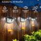 Aootek New Solar Motion Sensor Lights 120 LEDs with Lights Reflector,270° Wide Angle, IP65 Waterproof, Step Lights for Front Door, Yard, Garage, Deck (Black, Daylight White, 6-Pack)