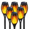 IkeeRuic Solar Lights Outdoor, Solar Torch Light with Flickering Flame for Outdoor Decor, Solar Garden Lights, Waterproof Outdoor Lighting, Flame Torches for Outside Patio Pathway Yard Decorations