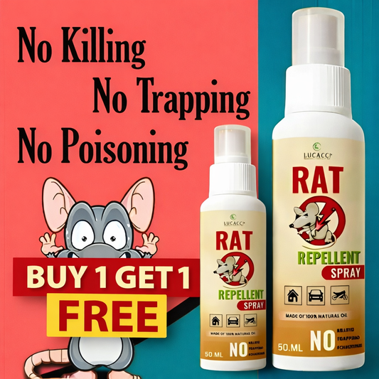 Rat Repellent Spray 50ml – Natural, Safe & Non-Toxic Rodent Deterrent for Home, Kitchen, Car, and Storage Areas