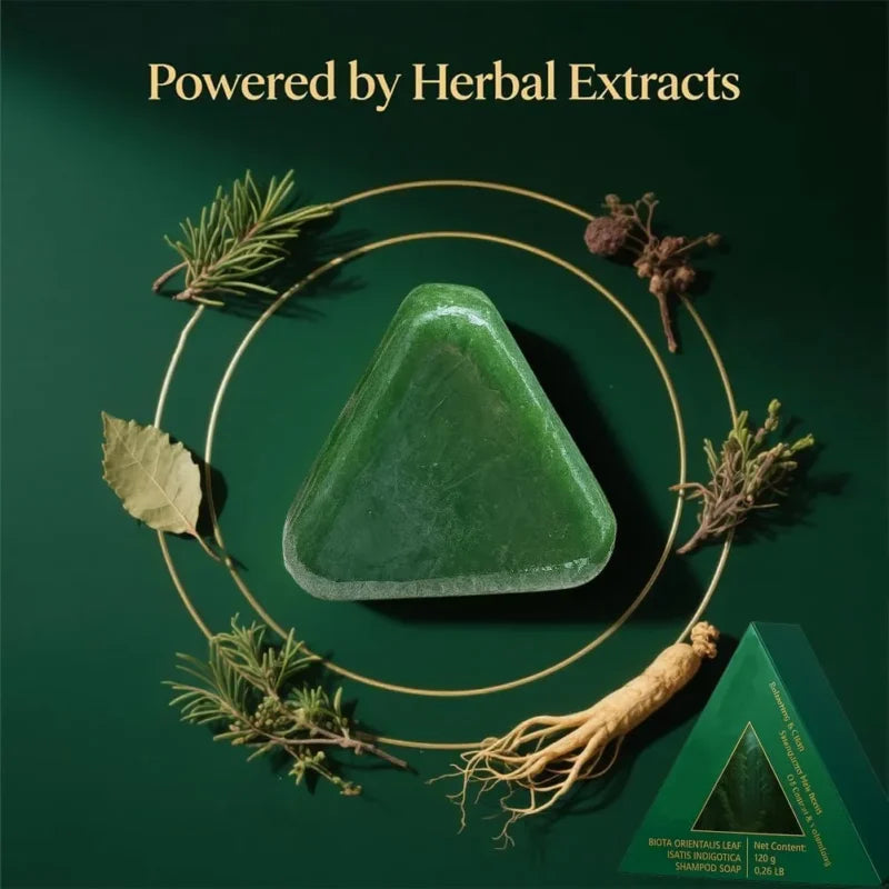 Nature Seven Green Tea Cas Bar Featuring Platycladus Orientalis Leaf And Wusiman Grass Extract Hair Care Shampoo Soap